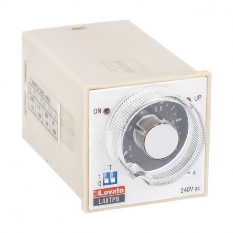 Lovato-electric 31L48TPBM240 LOVATO TIME RELAY ON DELAY. MULTISCALE AND SINGLE VOLTAGE, PLUG-IN AND FLUSH MOUNT V..