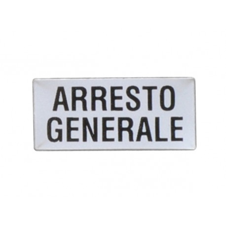 LOVATO ELECTRIC 8LM2TAI213 8LM2TAI213 LM2TAI213 LOVATO LABEL WITH TEXT FOR LPX AU100 LEGEND HOLDER, ARRESTO GENERALE