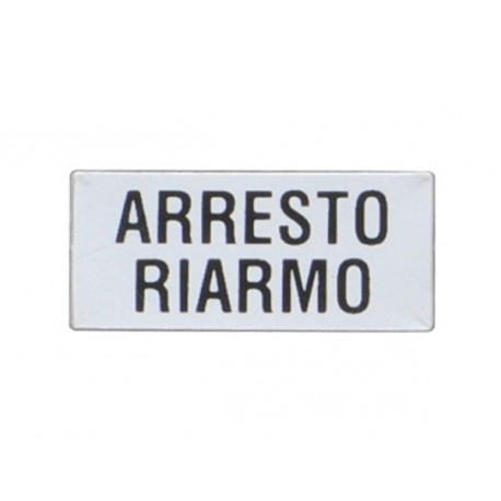 Lovato-electric 8LM2TAI214 LOVATO LABEL WITH TEXT FOR LPX AU100 LEGEND HOLDER, ARRESTO RIARMO