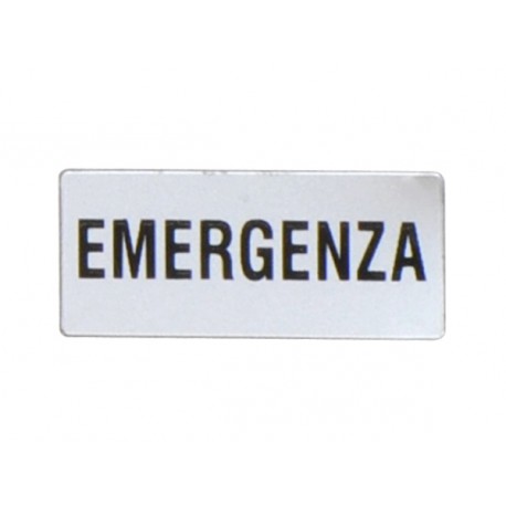 Lovato-electric 8LM2TAI220 LOVATO LABEL WITH TEXT FOR LPX AU100 LEGEND HOLDER, EMERGENZA