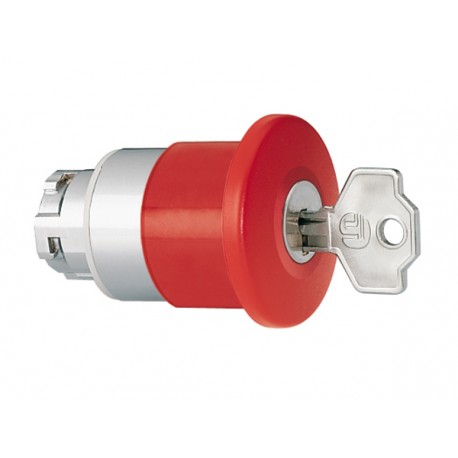 LOVATO ELECTRIC 8LM2TB6544 8LM2TB6544 LM2TB6544 LOVATO MUSHROOM HEAD PUSHBUTTON ACTUATOR, Ø22MM 8LM METAL SERIES, LATCH, TURN KEY TO RE..
