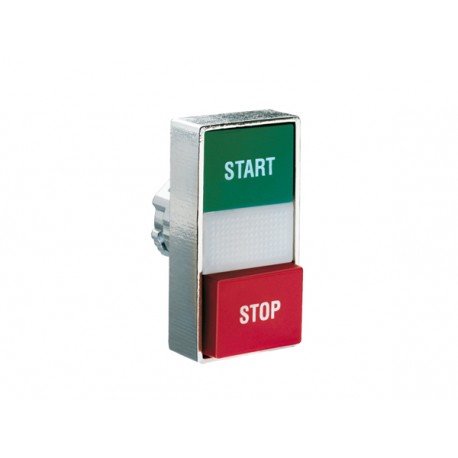 Lovato-electric 8LM2TBL7223 LOVATO DOUBLE-TOUCH ACTUATOR, SPRING RETURN, WHITE INDICATOR, Ø22MM 8LM METAL SERIES,..