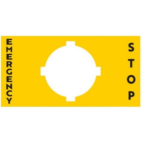 LOVATO ELECTRIC LPXAU110H LPXAU110H LOVATO EMERGENCY/STOP LABEL HORIZONTAL
