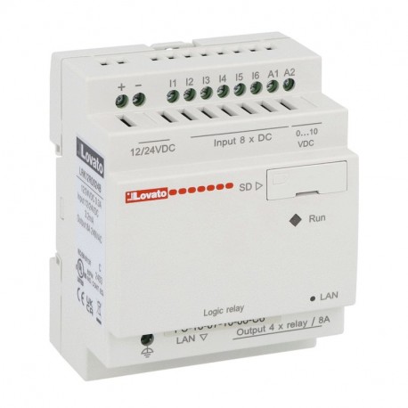 Lovato-electric LRK12RD024B LOVATO Programmable Relay 8I/4O 12-24VDC ET