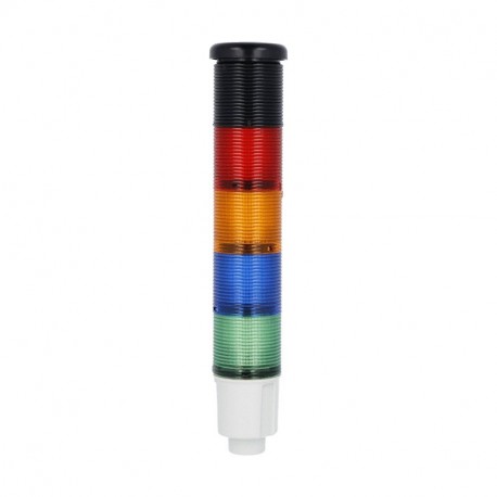 Lovato-electric 8LT4K07BG LOVATO Stack light Ø 45 mm pre-assembled Green, blue, orange, red, with sound, continuous..