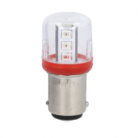 Lovato-electric 8LT7ALLA4 LOVATO LED BULB, BA15D FITTING, RED, 12VAC/DC