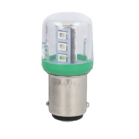 Lovato-electric 8LT7ALLB3 LOVATO LED BULB, BA15D FITTING, GREEN, 24VAC/DC