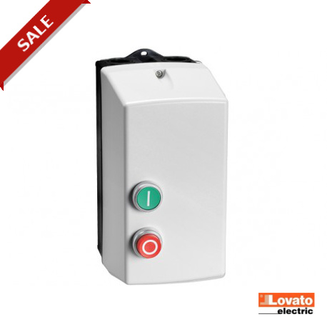 LOVATO ELECTRIC M2P0251222060B2 M2P0251222060B2 LOVATO DIRECT-ON-LINE-STARTER, ENCLOSED WITH THERMAL OVERLOAD RELAY, WITH START AND STOP/RES..