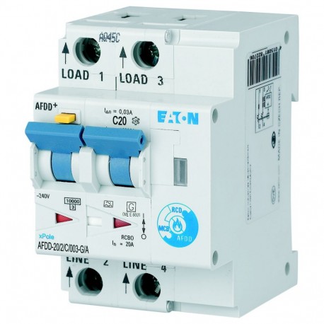 Eaton-moeller AFDD-20/2/C/003-G/A Y7-300153 EATON ELECTRIC Fire Protection Switch, 2p, C, 20 A, 30 mA, Type G/A