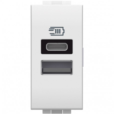 BTICINO N4191AC N4191AC BTCINO LL-BASE USB A+C 3A/5V 1M BLAN