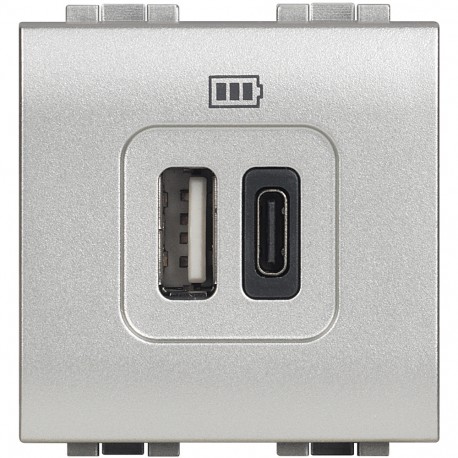 BTICINO NT4287C2 NT4287C2 BTCINO LL-BASE USB A+C 3A/5V 2M TECH