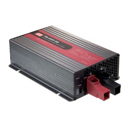 Meanwell PB-600-12 AC-DC Single output intelligent battery charger with 3 pin IEC-320-C14 input socket, Outp..