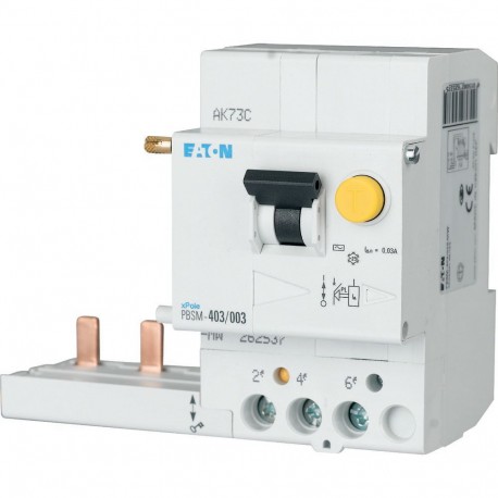 EATON - MOELLER PBSM-403/003-MW PBSM-403/003-MW 262537 EATON ELECTRIC Residual-current circuit breaker trip block for PLS. 40A, 3 p, 30mA, t..