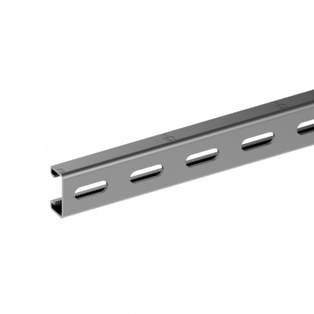 Teknomega PRF-B4-ZF ΩSTRUT 41X21X2,5 HOT DEEP GALVANIZED PROFILE L. 4 MT SLOTTED