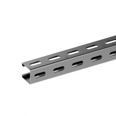 Teknomega PRF-A4-ZF3 ΩSTRUT 41X41X2,5 HDG PROFILE L. 4 MT SLOTS ON 3 SIDES