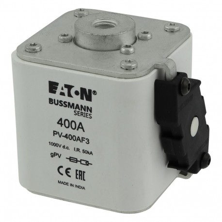 Eaton-moeller PV-400AF3 EATON ELECTRIC Fuse-link, high speed, 800 A, DC 900 V, size 3, 74 x 90 x 131 mm, gR, IEC, single i..