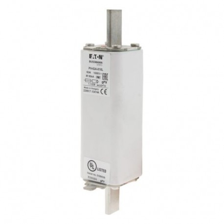 Eaton-moeller FUSE 63A 1000V 1*XL PV PV-63A-01XL EATON ELECTRIC cartridge fuse, ultra rapid, 63 A, DC 1000 V, 01XL, gPV, U..