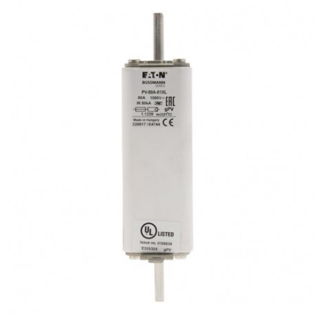 Eaton-moeller FUSE 80A 1000V 1*XL PV PV-80A-01XL EATON ELECTRIC cartridge fuse, ultra rapid, 80 A, DC 1000 V, 01XL, gPV, U..