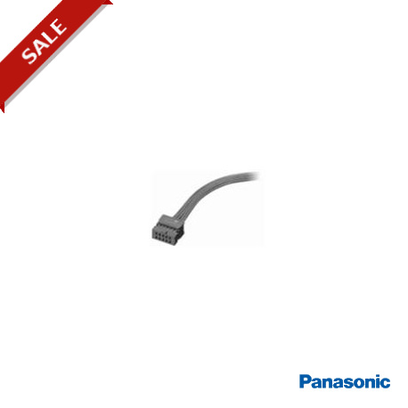 Panasonic QUAE0001735 AFP0521D PANASONIC I/O cable with 10-pin MIL connector and 10 wires, set of two cables (1x blue,..