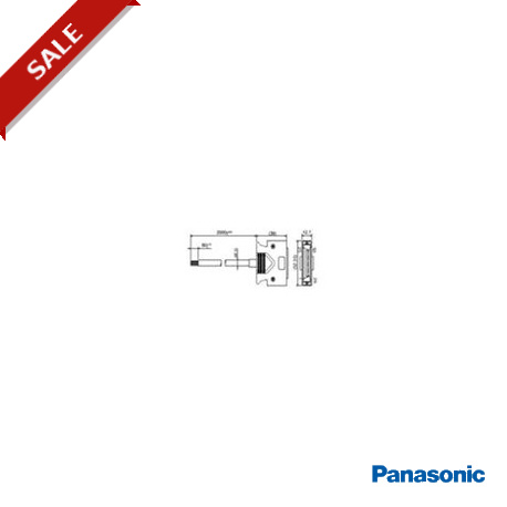 Panasonic QUAE0002094 DVOP4360P PANASONIC I/O cable for MINAS A4(X5)/A5,A6(X4) with 50-pin connector and open wire out..