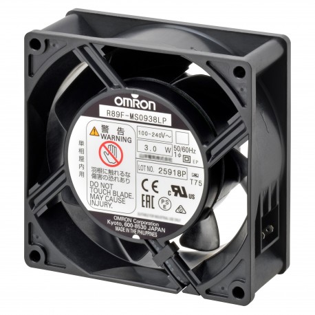 Omron R89F-MS0938HP R89FMS0938HP OMRON AC Axial fan, plastic blade, frame 92x38, high speed, terminals