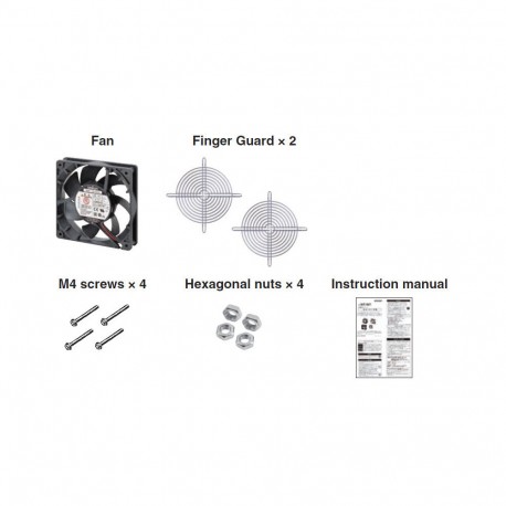 Omron R89F-DS0925H-S2 R89FDS0925HS2 OMRON DC Axial fan, plastic blade, frame 92x25, high speed, 2 x fing..