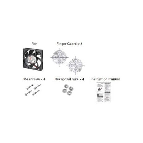 Omron R89F-DS1238L-S2 R89FDS1238LS2 OMRON DC Axial fan, plastic blade, frame 120x38, low speed, 2 x fing..