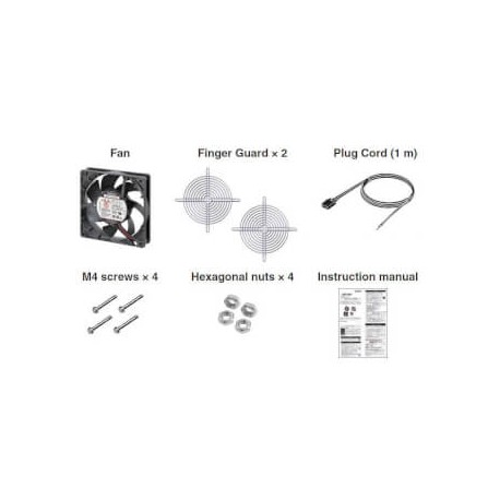 Omron R89F-MS0938LP-S2 R89FMS0938LPS2 OMRON AC Axial fan, plastic blade, frame 92x38, low speed, 2 x fin..