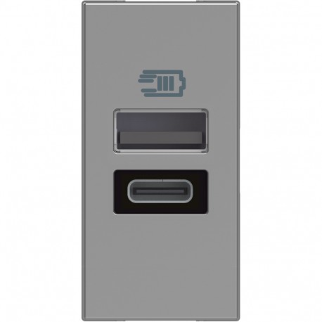 BTICINO RA4191AC RA4191AC BTCINO CL-BASE USB A+C 3A/5V 1M ALUM