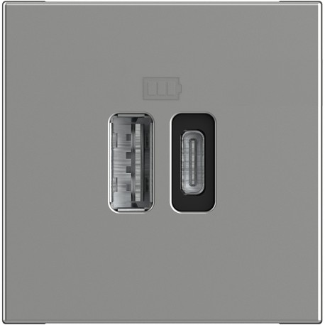 BTICINO RA4287C2 RA4287C2 BTCINO CL-BASE USB A+C 3A/5V 2M ALUM