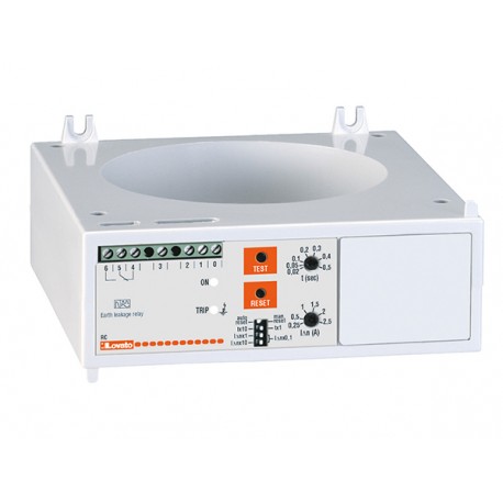 Lovato-electric 31RC8048 LOVATO EARTH LEAKAGE RELAY WITH 1 OPERATION THRESHOLD, COMPACT PANEL MOUNT. CT INCORPORATED,..
