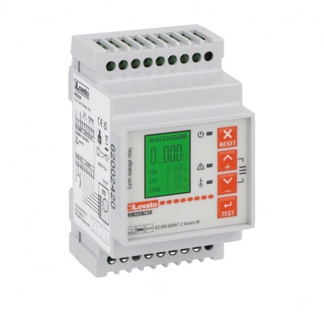 Lovato-electric RM2DB230 LOVATO TYPE B EARTH LEAK. RELAY DISPLAY 230VAC