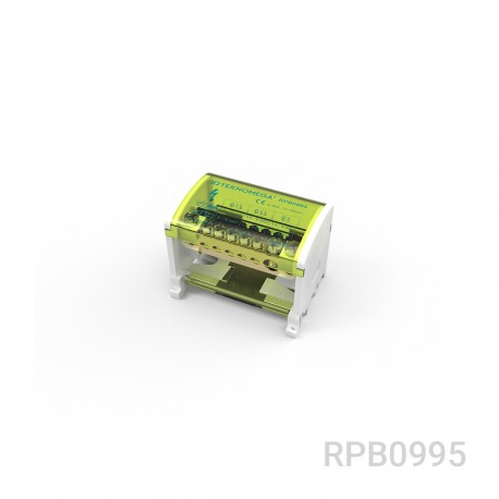 TEKNOMEGA RPB80-07 RPB80-07 RPB0995 TEKNOMEGA ΩBLOCK 2-POLES DISTRIBUTION BLOCK 80A 7 OUT
