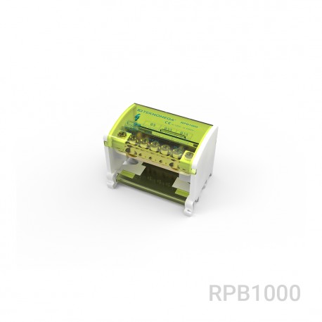 TEKNOMEGA RPB 125-06 RPB 125-06 RPB1000 TEKNOMEGA ΩBLOCK 2-POLES DISTRIBUTION BLOCK 100A 6 OUT