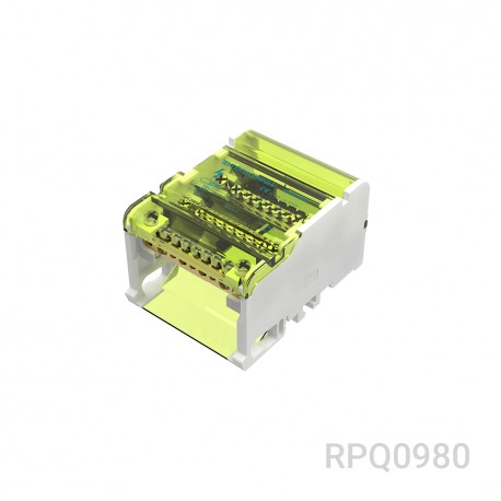 TEKNOMEGA RPQ40-08 RPQ40-08 RPQ0980 TEKNOMEGA ΩBLOCK 4-POLES DISTRIBUTION BLOCK 40A 8 OUT