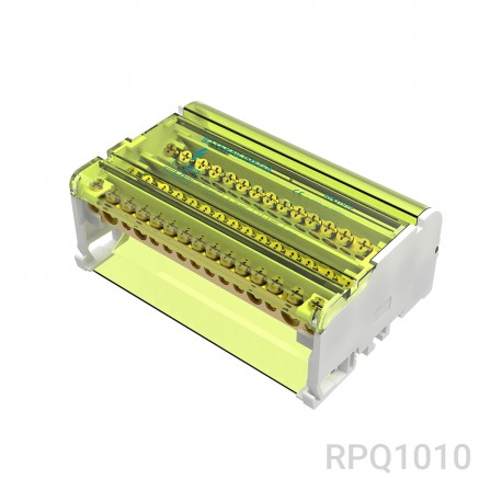 Teknomega RPQ 125-14 ΩBLOCK 4-POLES DISTRIBUTION BLOCK 125A 14 OUT