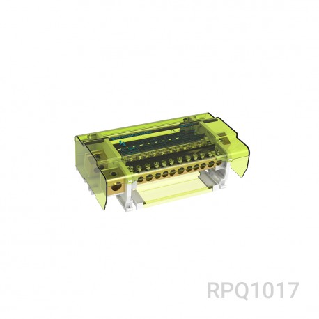 Teknomega RPQ 160-11M ΩBLOCK 4-POLES DISTRIBUTION BLOCK 160A 11 OUT MODULAR