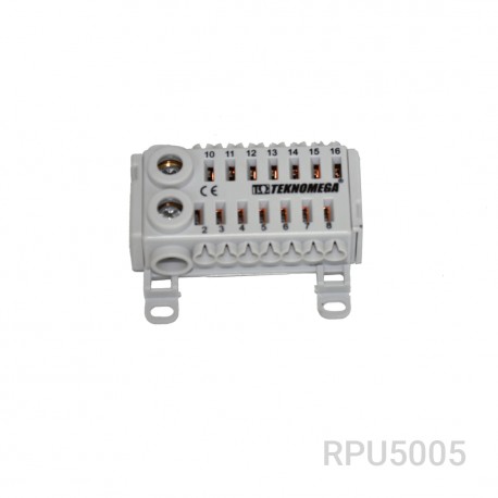 Teknomega RPU 80-S-14G ΩBLOCK UNIPOLAR DISTRIBUTION BLOCK 80A COMPACT 14 OUT -GREY COLOUR