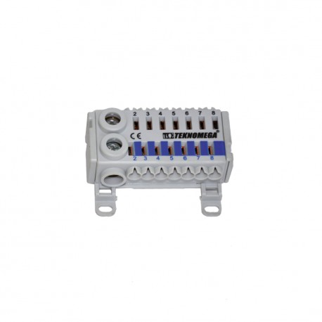 TEKNOMEGA RPB 80-S-7BG RPB 80-S-7BG RPU5010 TEKNOMEGA ΩBLOCK 2-POLES DISTRIBUTION BLOCK 80A COMPACT 7 OUT