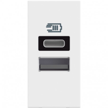 BTICINO RW4191AC RW4191AC BTCINO CL-BASE USB A+C 3A/5V 1M BLAN