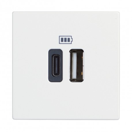 Bticino RW4287C2 BTCINO CL-BASE USB A+C 3A/5V 2M BLAN