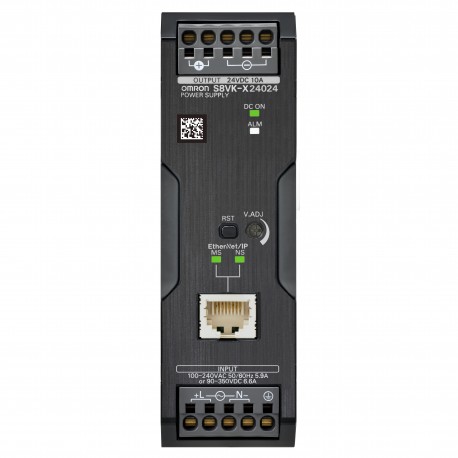 Omron S8VK-X24024-EIP S8VKX24024EIP OMRON Power source type book, 240 W, 24 Vdc, 10 A, DIN-rail mounting..