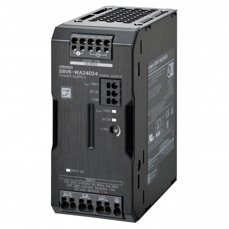 Omron S8VK-WA24024 S8VKWA24024 OMRON 3-phase power supply, 240 W, 24 VDC, 10 A, DIN rail mounting