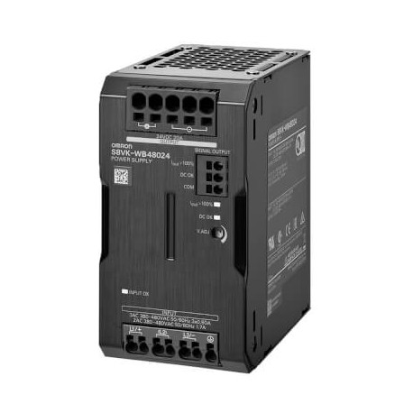 Omron S8VK-WB48024 S8VKWB48024 OMRON 3-phase power supply, 400 VAC, 480 W, 24 VDC, 20 A, DIN rail mounti..
