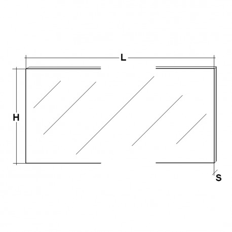 TEKNOMEGA SCH 1000x150x3 SCH 1000x150x3 SCH1010 TEKNOMEGA PETG PROTECTION SCREEN 1000X150X3