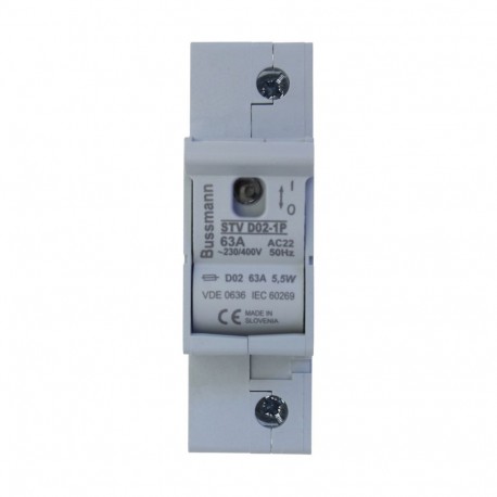 Eaton-moeller DISCONNECTOR D02 63A 1P STV-D02-1P EATON ELECTRIC Switch disconnector, low voltage, 63 A, AC 400 V, D02, AC2..