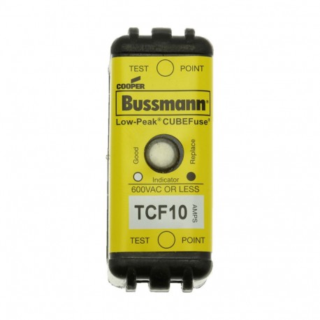 Eaton-moeller TIME DELAY CUBEFUSE 70A IND CUBEFUSE, TCF 10A IND TCF10 EATON ELECTRIC cartridge fuse, BT, 10 A, AC 600 V, DC 300 V, 20 x 26 x 48 mm, CF..