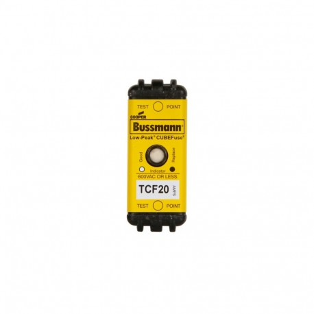 Eaton-moeller TIME DELAY CUBEFUSE 20A IND CUBEFUSE, TCF 20A IND TCF20 EATON ELECTRIC Fuse-link, low voltage, 6 A, AC 600 V, DC 300 V, 20 x 26 x 48 mm,..