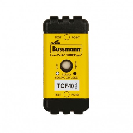 Eaton-moeller TIME DELAY CUBEFUSE 40A IND CUBEFUSE, TCF 40A IND TCF40 EATON ELECTRIC cartridge fuse, BT, 40 A, AC 600 V, DC 300 V, 26 x 29 x 55 mm, CF..