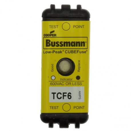 Eaton-moeller TIME DELAY CUBEFUSE 6A NON-IND CUBEFUSE, TCF 6A NON-IND TCF6RN EATON ELECTRIC Fuse-link, low voltage, 6 A, AC 600 V, DC 300 V, 20 x 26 x 48..